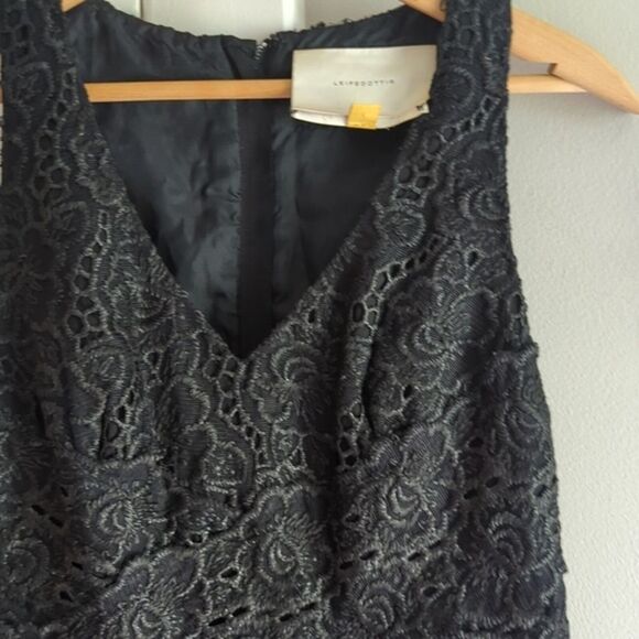 LEIFSDOTTIR Anthropologie Lingonberry Black Lacey Fit and Flare Mini Dress 0 - Picture 10 of 10